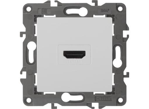 Изображение товара Розетка HDMI ЭРА Б0034332 с квадратной формой в серии Elegance, белая