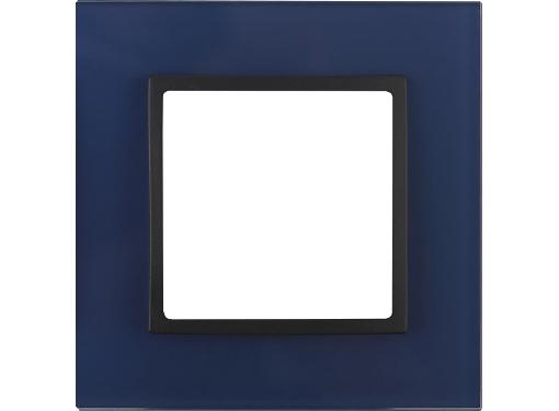Изображение товара Рамка ЭРА 14-5101-29 для одного поста из стекла синяя серия Elegance