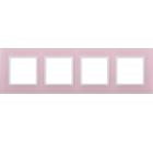 Изображение товара Рамка ЭРА 14-5104-30 на 4 поста стекло стиль Elegance розовый и белый