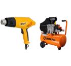 Набор ВИХРЬ Компрессор КМП-230/24 +Фен технический EHG 1800