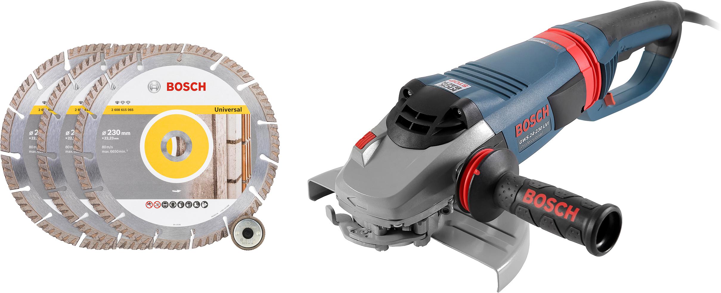 

Набор Bosch УШМ (болгарка) gws 24-230 lvi (0.601.893.f00) +Набор 06159975h7, УШМ (болгарка) gws 24-230 lvi (0.601.893.f00) +Набор 06159975h7