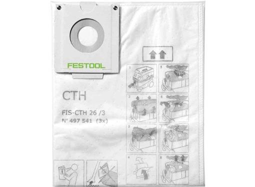 Изображение товара Мешки-пылесборники FESTOOL FIS-CTH 48/3 3 шт для пыли класса H