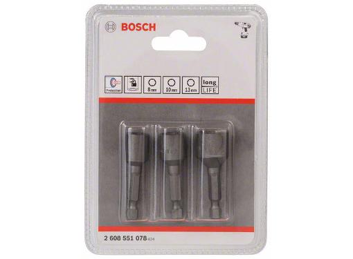Изображение товара Набор головок BOSCH 8-13 мм 3 шт. магнитный для шуруповерта