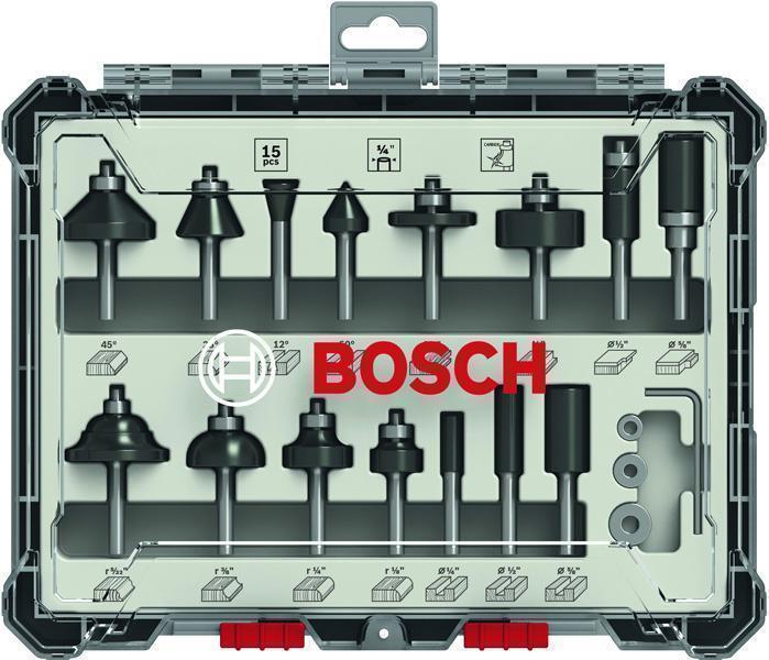 

Набор фрез Bosch 15шт., хвостовик 1/4 (2 607 017 473, 15шт., хвостовик 1/4 (2 607 017 473)