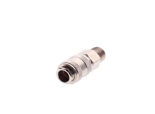 Изображение товара Быстроразъем ЭВРИКА ER-SE1-2SM пневматический с клапаном 1/4" резьба
