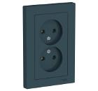 Изображение товара Розетка SCHNEIDER ELECTRIC ATLASDESIGN ATN000820 двойная изумруд без заземления IP20