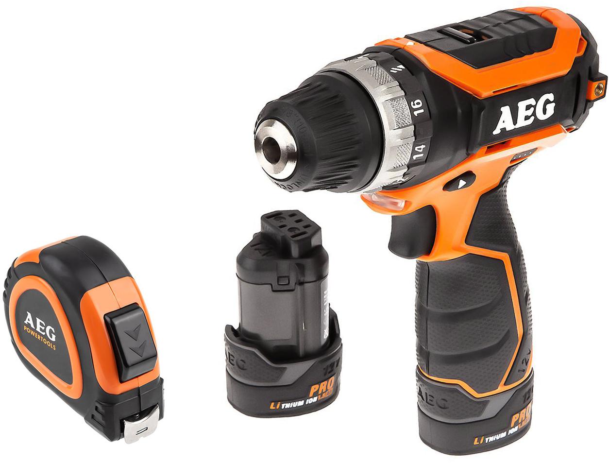 

Набор Aeg Дрель аккумуляторная bs12c2 li-152b x5 (448464) +Рулетка 8м (170074), Дрель аккумуляторная bs12c2 li-152b x5 (448464) +Рулетка 8м (170074)