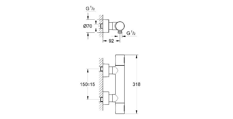 ��������� GROHE Grohtherm 3000 Cosmopolitan 34274000