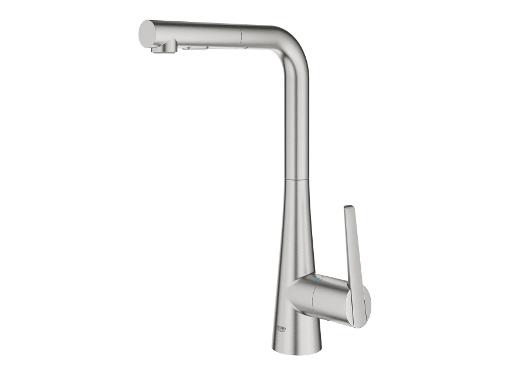 Изображение товара Смеситель для кухни GROHE Zedra 32553DC2 с выдвижной лейкой и современным дизайном