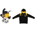 Изображение товара Набор DEWALT DW621 фрезер и толстовка DEWALT профессиональный комплект