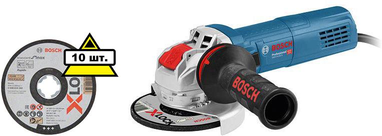 

Набор Bosch УШМ (болгарка) gwx 9-125 s (06017b2000) x-lock +Круг отрезной 2608619267 x-lock 10 шт, УШМ (болгарка) gwx 9-125 s (06017b2000) x-lock +Круг отрезной 2608619267 x-lock 10 шт