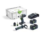 Изображение товара Профессиональная аккумуляторная дрель-шуруповерт FESTOOL DRC 18/4 Li 5,2-Plus-SCA 18 В 4 скорости