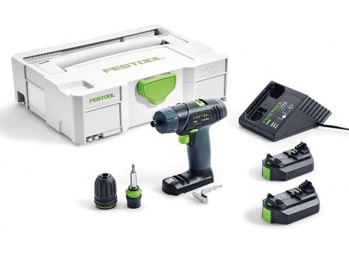 Изображение товара Аккумуляторная дрель-шуруповерт FESTOOL TXS Li 2,6-Plus кейс насадки 2 аккумулятора