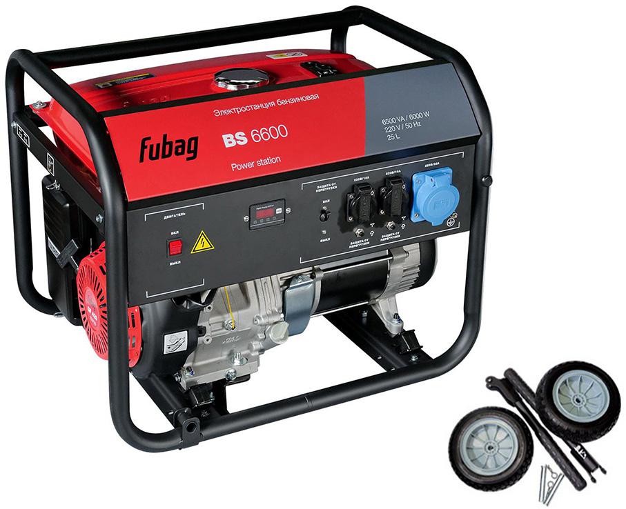 

Набор Fubag Бензиновый генератор bs 6600 +Колеса startmaster bs 7500, Бензиновый генератор bs 6600 +Колеса startmaster bs 7500