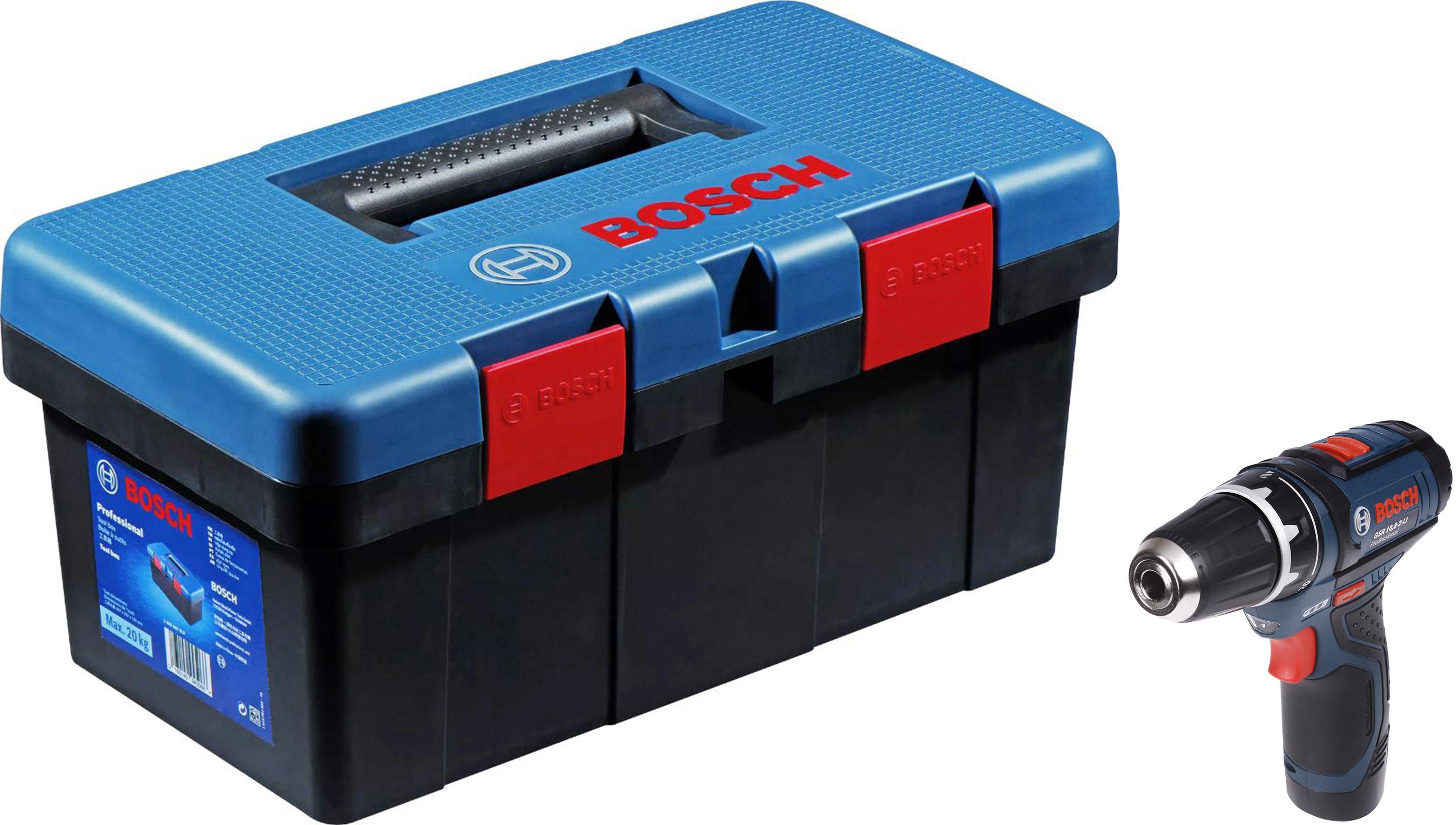 

Набор Bosch Дрель аккумуляторная gsr 12v-15, 2 акк, 1 ЗУ, l-b (0601868109) +Ящик toolbox pro 1600a018t3, Дрель аккумуляторная gsr 12v-15, 2 акк, 1 ЗУ, l-b (0601868109) +Ящик toolbox pro 1600a018t3