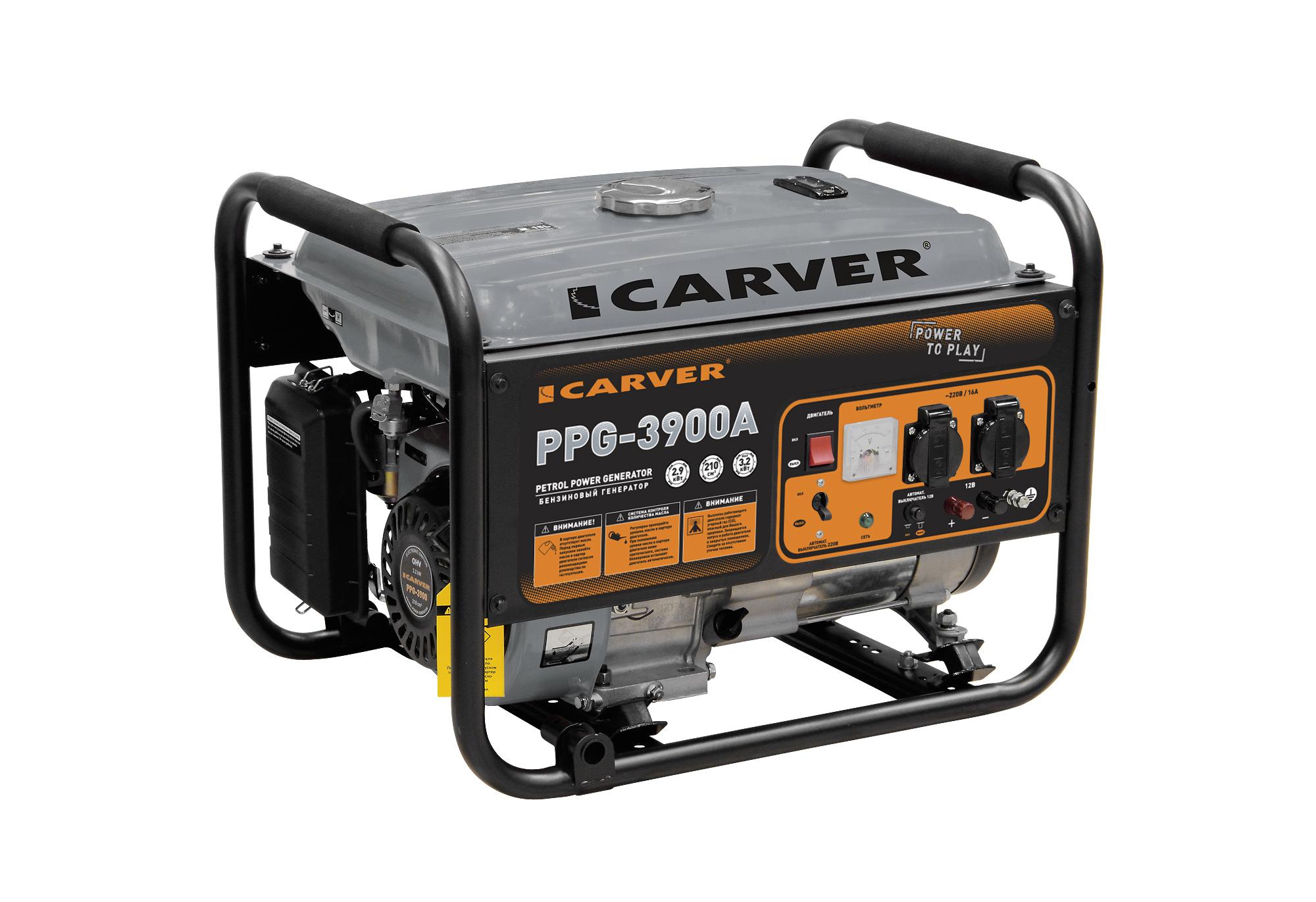 фото Бензиновый генератор carver ppg-3900а