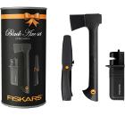 Изображение товара Промо-набор Fiskars 1055139 Универсальный топор нож с точилкой комплект инструментов для отдыха