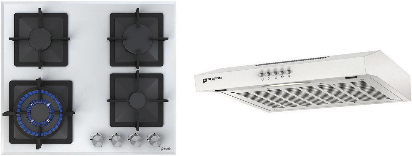 Набор Fornelli Панель варочная pgt 60 calore wh 21544 +Вытяжка itea 60 w