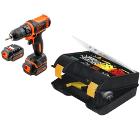 Изображение товара Аккумуляторная дрель-шуруповерт BLACK & DECKER BDCDD12KB-XK набор с кейсом