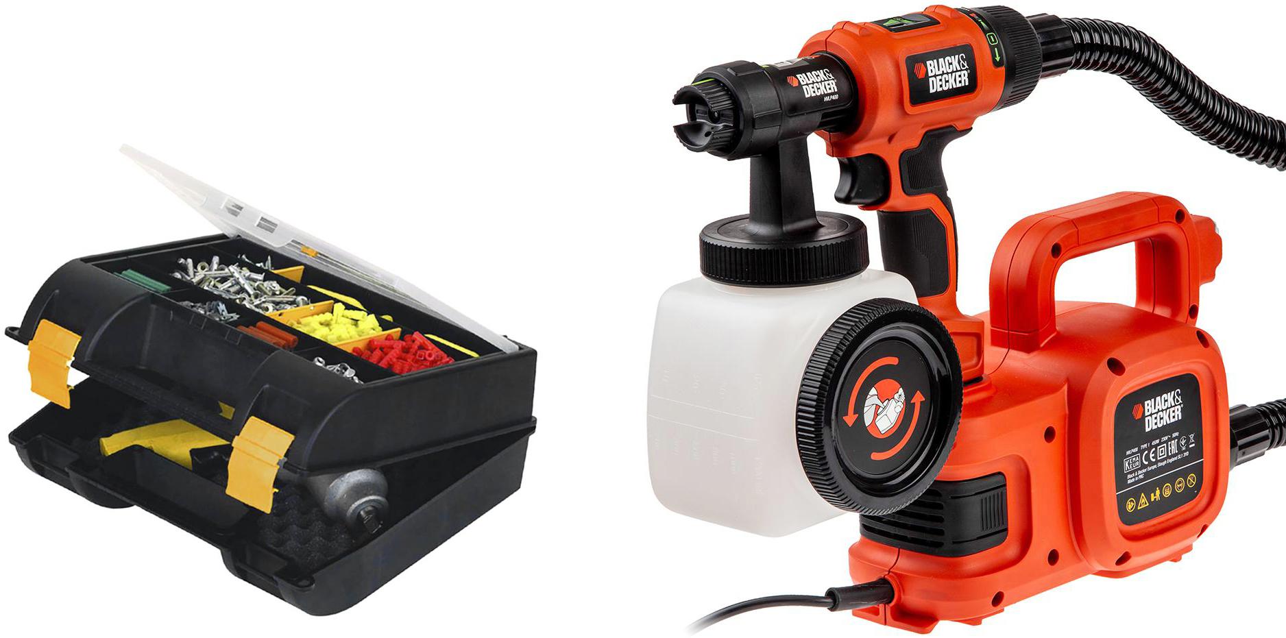 

Набор Black & decker Краскопульт hvlp400-qs +Ящик 1-92-734, Краскопульт hvlp400-qs +Ящик 1-92-734