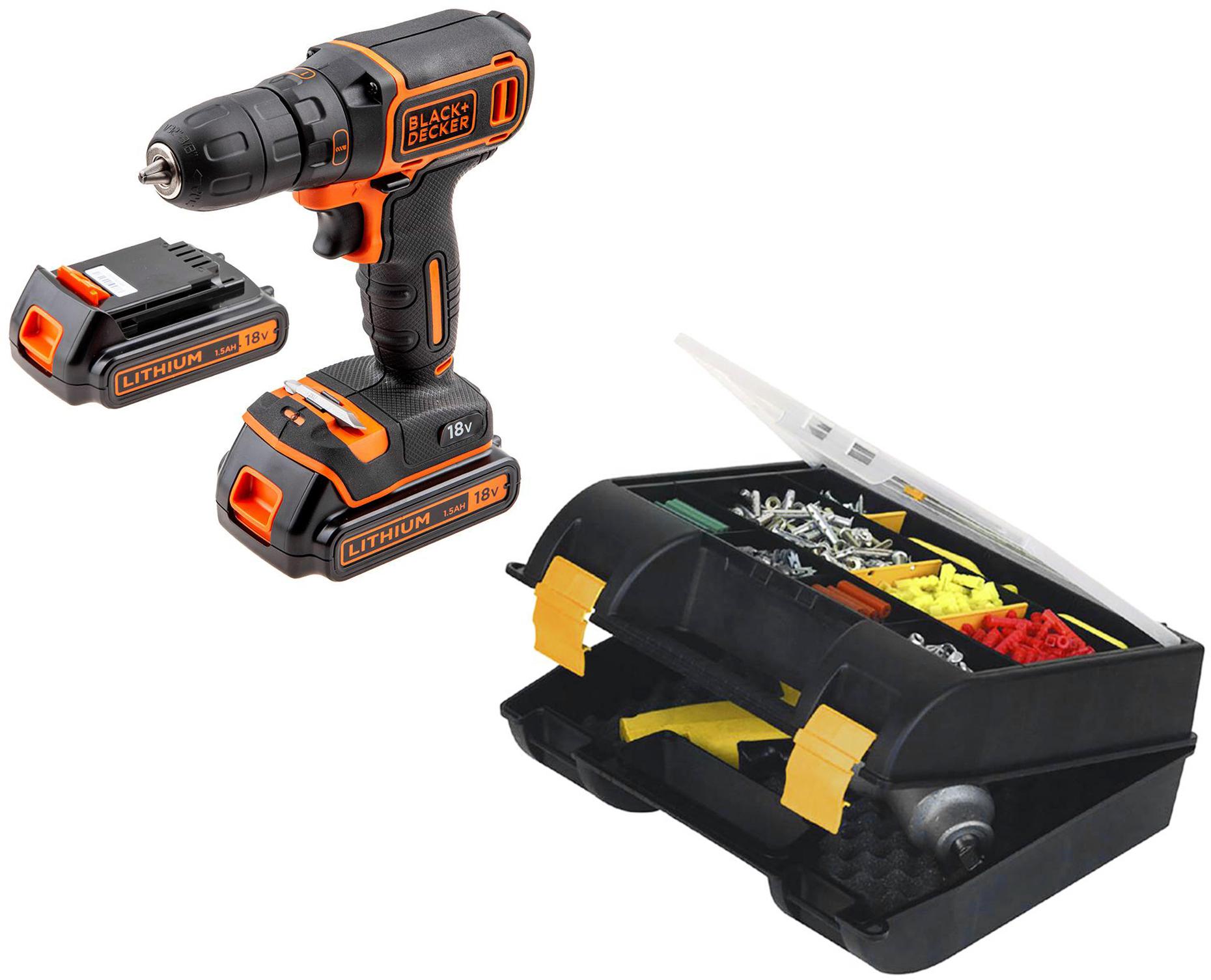 

Набор Black & decker Дрель аккумуляторная bdcdc18k1b-qw +Ящик 1-92-734, Дрель аккумуляторная bdcdc18k1b-qw +Ящик 1-92-734