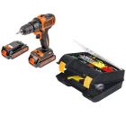 Изображение товара Аккумуляторная дрель-шуруповерт BLACK & DECKER BDCDD186K1B-QW 18В с кейсом и двумя аккумуляторами