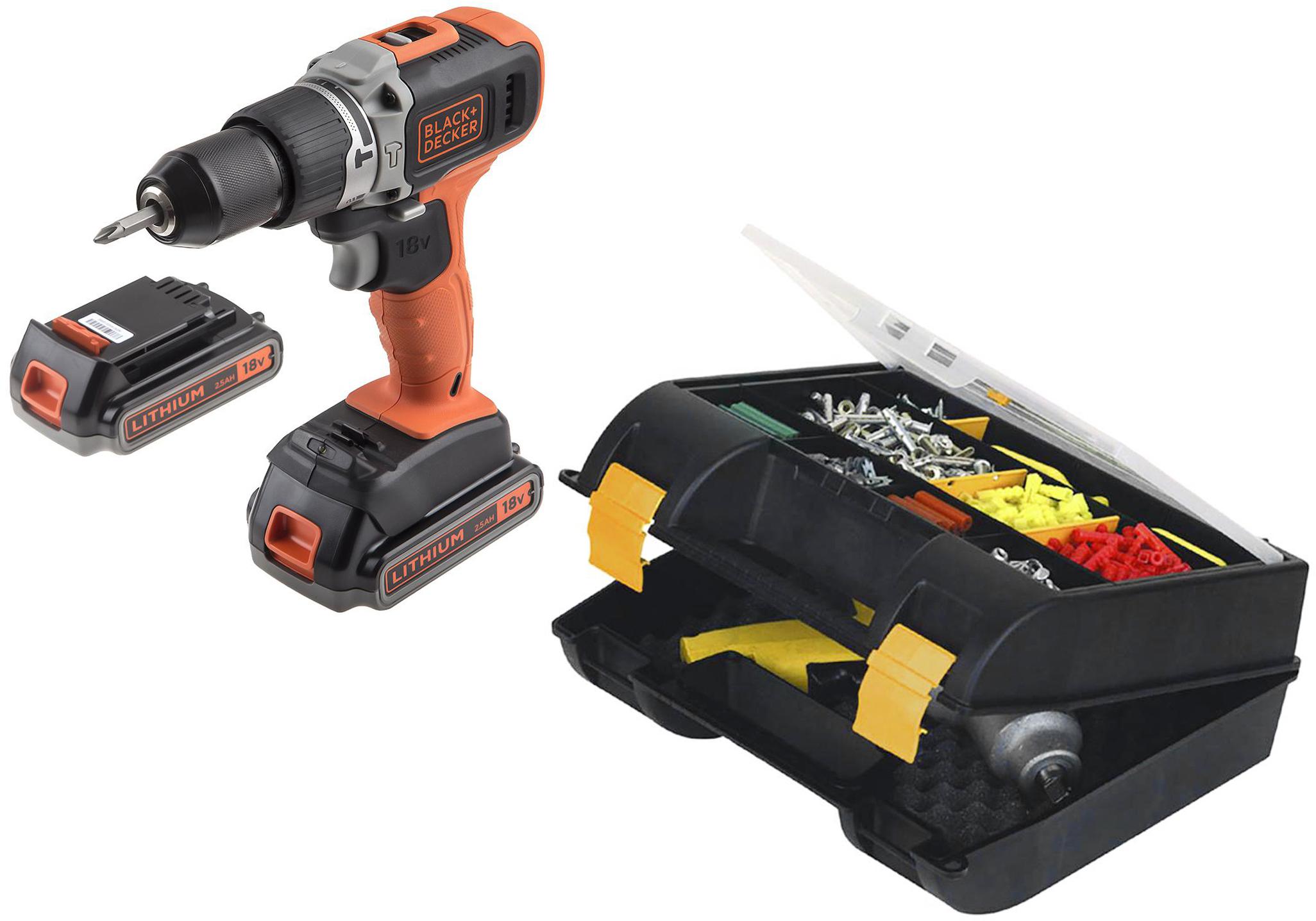 

Набор Black & decker Дрель-шуруповерт bcd003me2k-qw +Ящик 1-92-734, Дрель-шуруповерт bcd003me2k-qw +Ящик 1-92-734