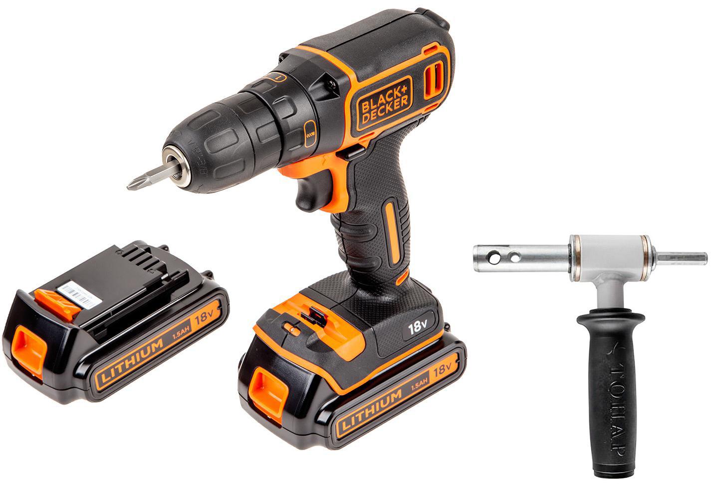 

Набор Black & decker Дрель аккумуляторная bdcdc18kb-qw +Адаптер АШ-02, Дрель аккумуляторная bdcdc18kb-qw +Адаптер АШ-02
