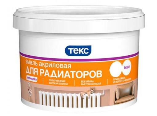 Изображение товара Эмаль ТЕКС акриловая для радиаторов 0,8л белая полуглянцевая