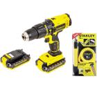 Изображение товара Аккумуляторная дрель-шуруповерт Stanley SCH201D2K 18V с кейсом и двумя аккумуляторами
