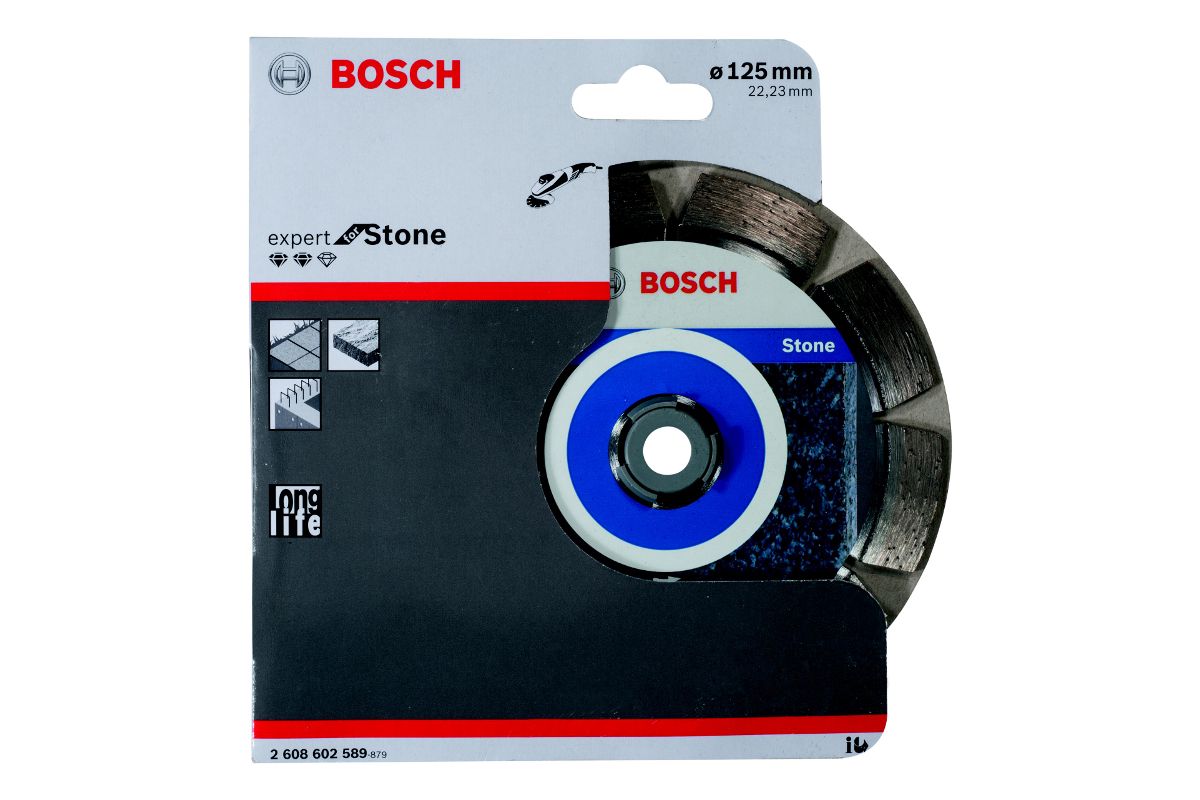 Круг алмазный Bosch Expert for Stone 125x22 (2608602589) Ф125х22мм по  граниту - цена, фото - купить в Москве, СПб и РФ