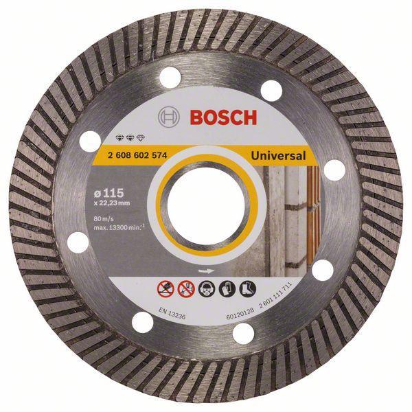 

Круг алмазный Bosch Expert for universal turbo 115x22 турбо (2.608.602.574)