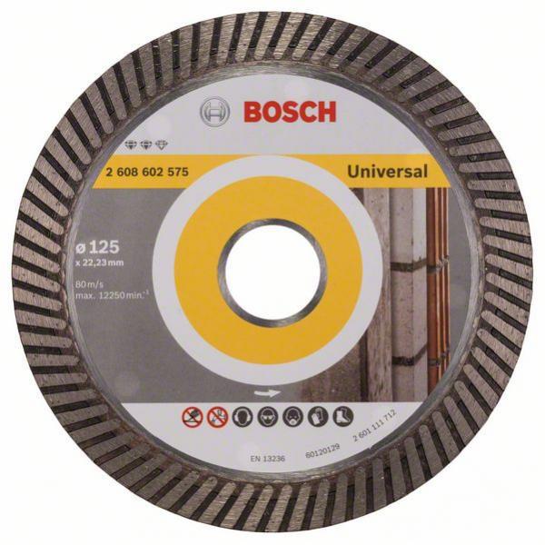 

Круг алмазный Bosch Ф125х22мм универсальный (expert for universal turbo 2.608.602.575, Ф125х22мм универсальный (expert for universal turbo 2.608.602.575)