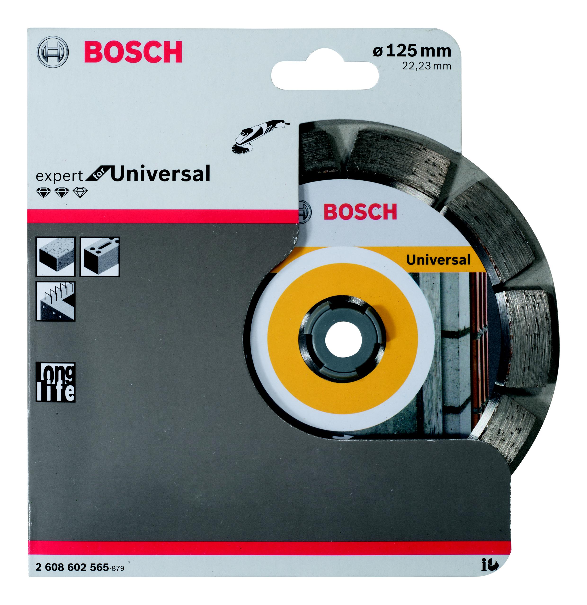 

Круг алмазный Bosch Ф125х22мм универсальный (expert for universal 125x22 2.608.602.565, Ф125х22мм универсальный (expert for universal 125x22 2.608.602.565)