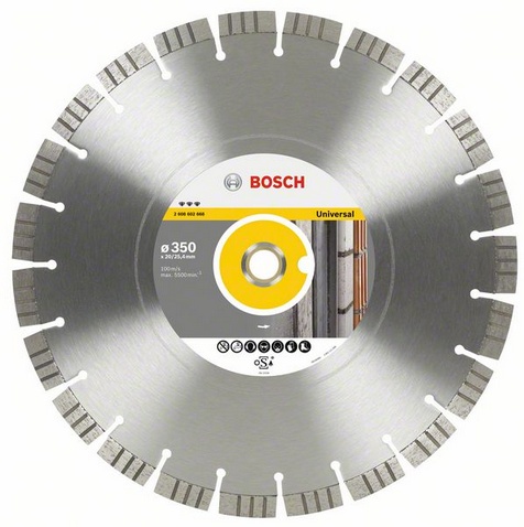 

Круг алмазный Bosch Best for universal and metal 300x20/25.4 сегмент (2.608.602.667)