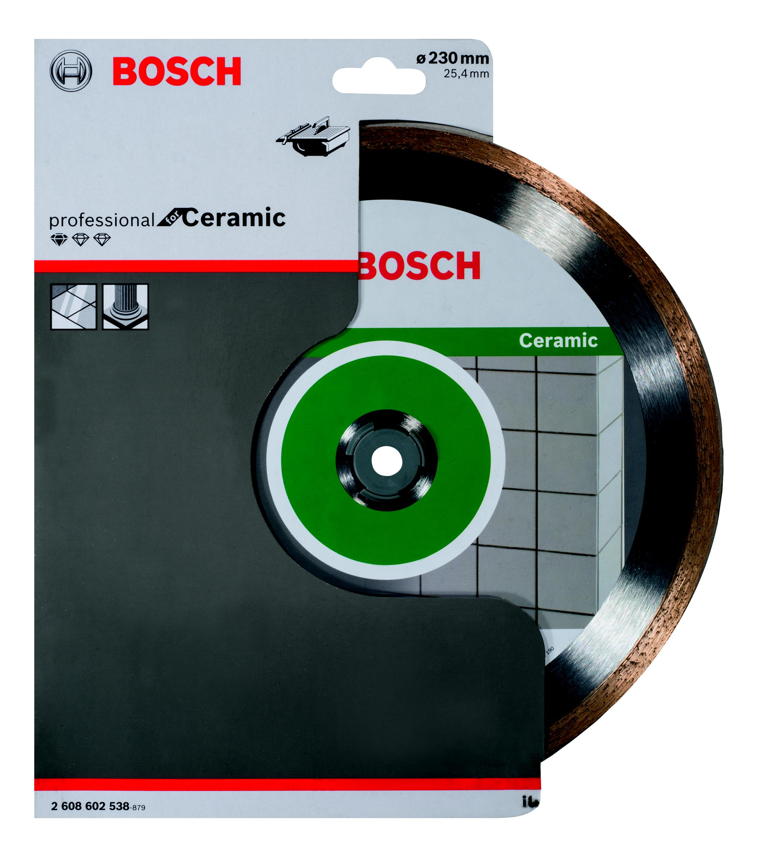 

Круг алмазный Bosch Standard for ceramic 230x25.4 (2608602538) Ф230х25.4мм по керамике, Standard for ceramic 230x25.4 (2608602538) Ф230х25.4мм по керамике