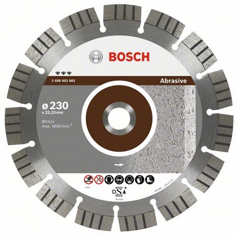 

Круг алмазный Bosch Best for abrasive (2608602684) Ф300х22мм по песчанику, Best for abrasive (2608602684) Ф300х22мм по песчанику