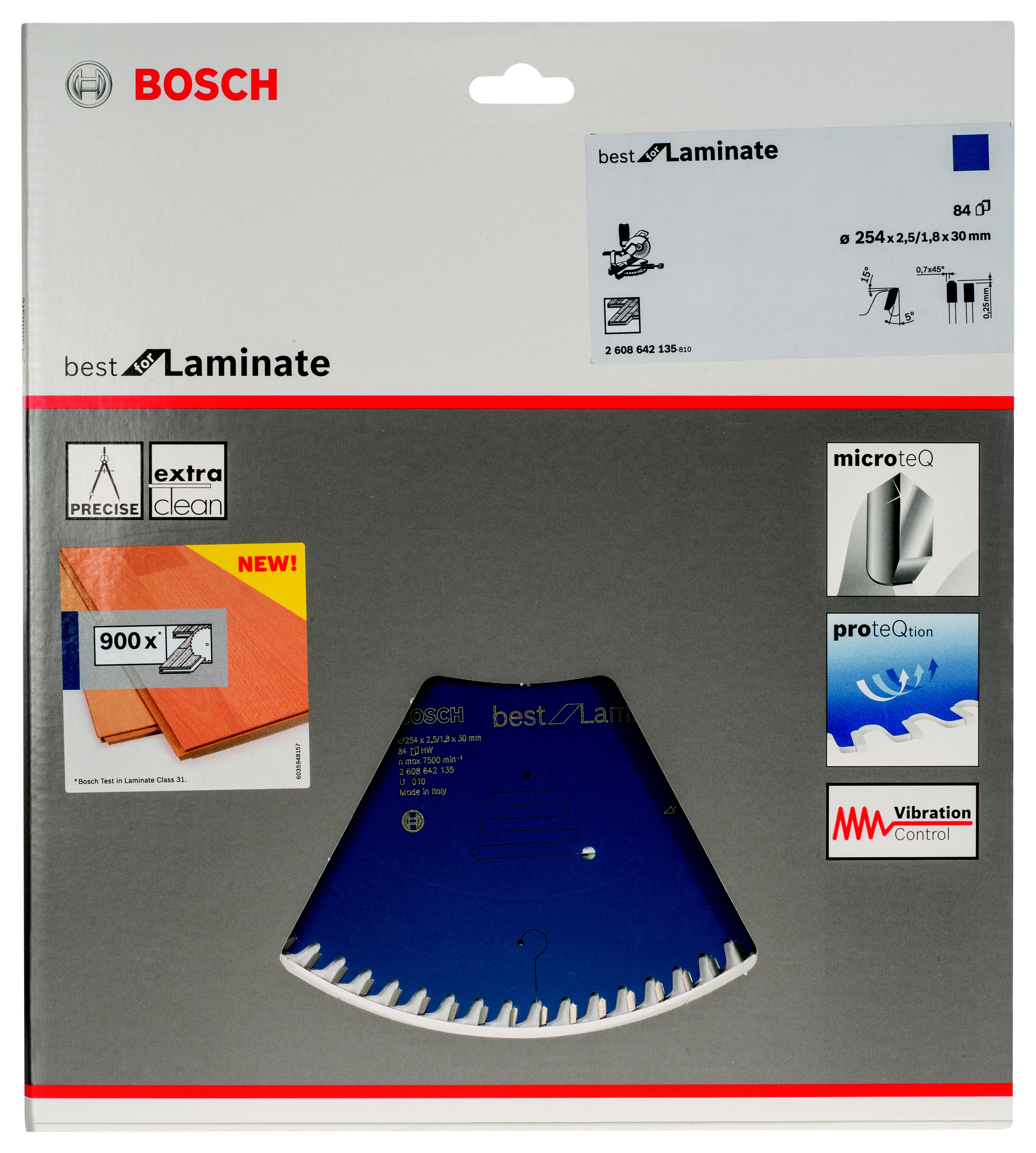 

Диск пильный твердосплавный Bosch Best for laminate 254x84x30 (2.608.642.135)