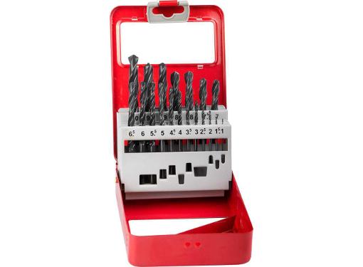 Изображение товара Набор сверл ЗУБР Ф10х120мм 19 шт титановое покрытие сталь P6M5