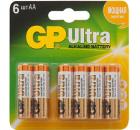 Изображение товара Батарейки GP Ultra Alkaline AAA 24А LR03 комплект 6 шт долговечные и экологичные
