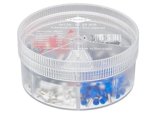 Изображение товара Наконечник KNIPEX KN-9799906 набор 400 шт с изоляцией для кабелей 0,50-2,50 мм2
