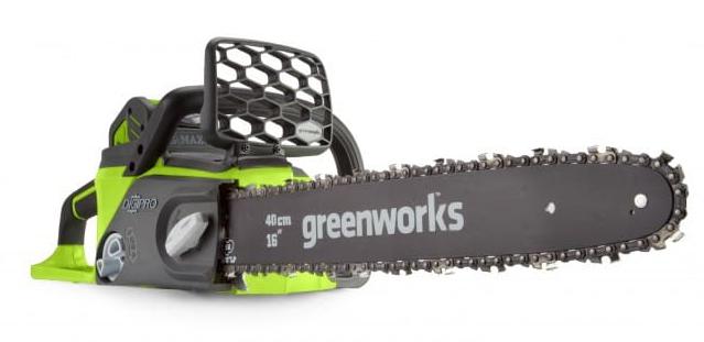 

Пила цепная аккумуляторная Greenworks Gd40cs40k3 (20077ue, Gd40cs40k3 (20077ue)