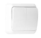 Выключатель двойной SMARTBUY SBE-03w-10-SW2-0