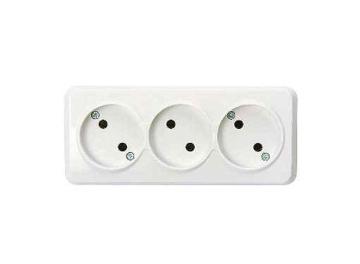 Изображение товара Розетка SMARTBUY SBE-03w-10-S3-N Юпитер 3-местная без заземления белая