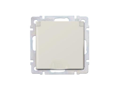 Изображение товара Розетка SMARTBUY SBE-05i-16-S1-ZK Нептун с заземлением и крышкой 16А бежевый