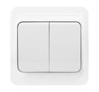 Выключатель двойной SMARTBUY SBE-02w-10-SW2-0-c