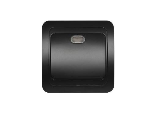 Изображение товара Выключатель с подсветкой SMARTBUY SBE-02b 10А черный, монтаж скрытый