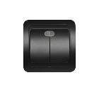 Выключатель двойной с подсветкой SMARTBUY SBE-02b-10-SW2-1-c