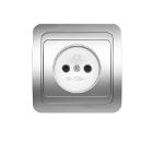 Изображение товара Розетка SMARTBUY SBE-02s-10-S1-N-c без заземления 10А серебро
