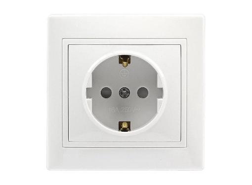 Изображение товара Розетка SMARTBUY SBE-01w-16-S1-1Z Венера 1-местная с заземлением